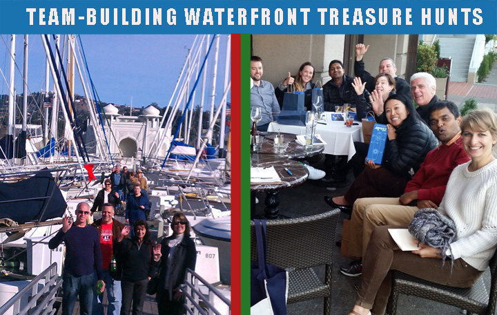 sausalito waterfront treasure hunts - fun team building activity